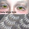 Thick White False Eyelashes Eyelashes Extension Eye Makeup Tools New White Lashes  for Cosplay