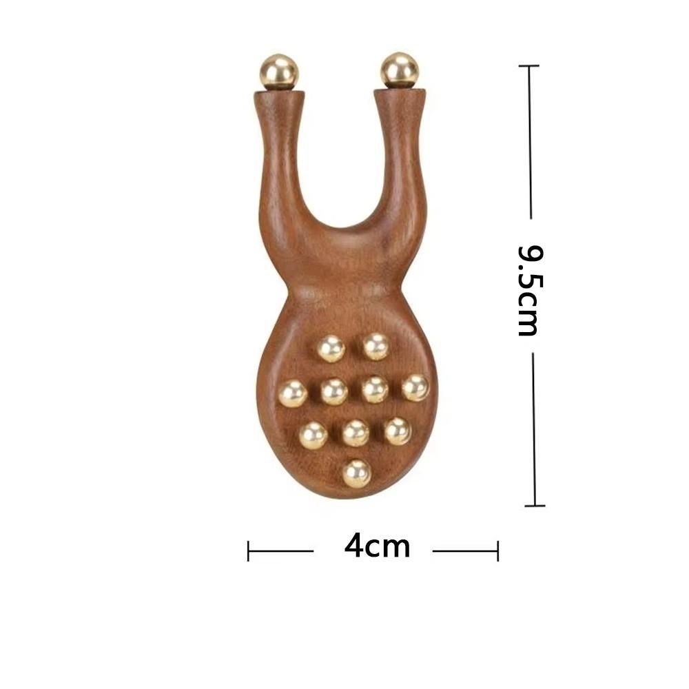 Handheld Wooden Nose Scraping therapy Antistatic Handheld Comb New Brass Bead Comb  Nose Relaxation