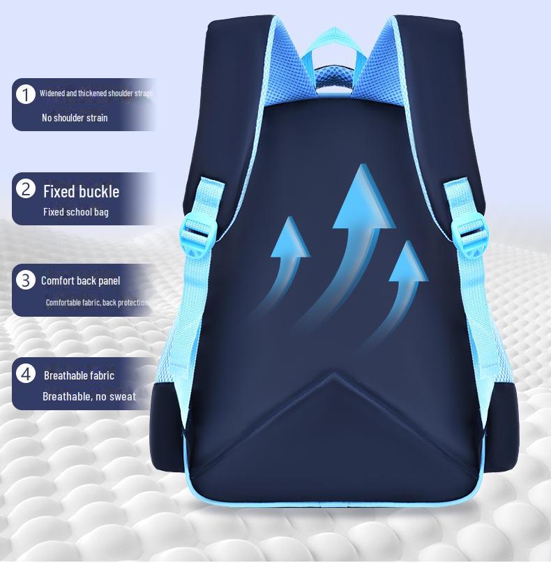 Водонепроницаемый рюкзак с рисунком большой вместимости для учеников начальной школы (1-6 классы) - Легкая конструкция для мальчиков и девочек