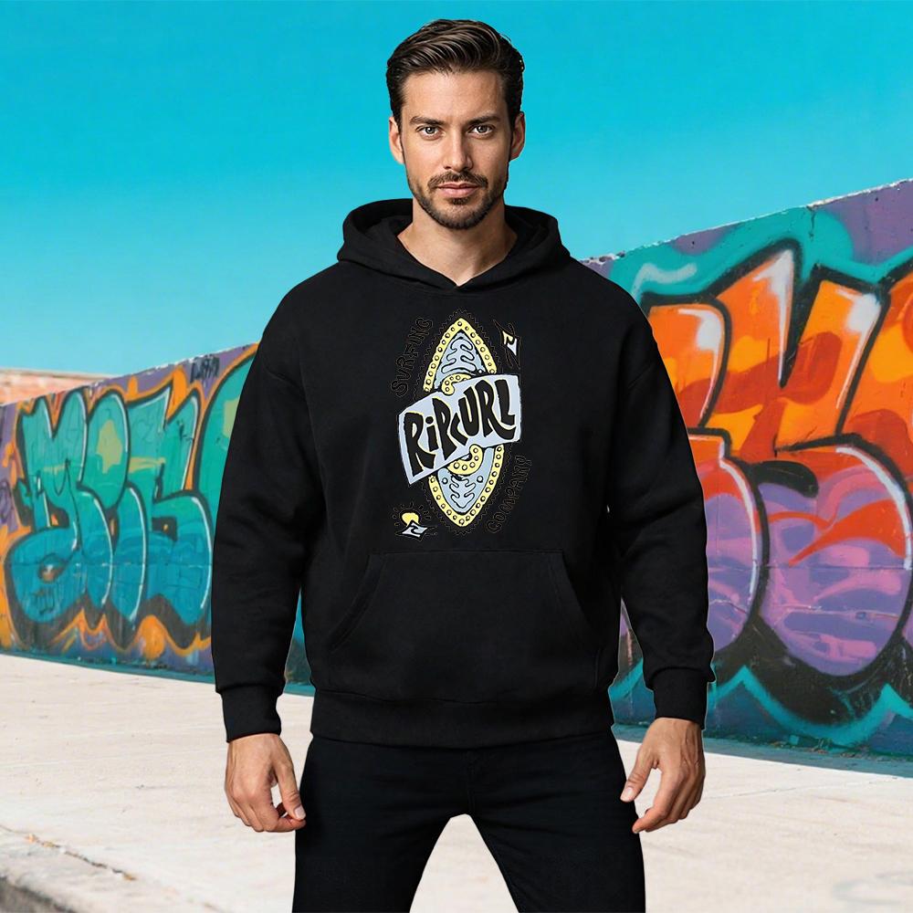 Новая мужская осенне-зимняя уличная толстовка RIPCURL с принтом букв, с длинным рукавом, спортивная, для серфинга, повседневная, худи для фитнеса