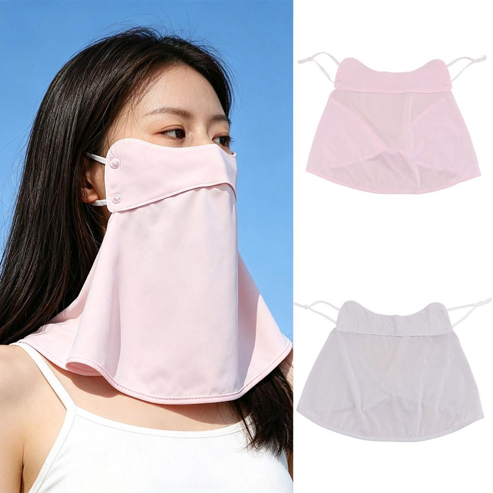 Анти-УФ Ice Silk Face Cover UPF 50+ Neck Wail Cover Thin Face Sunscreen Veil для мужчин и женщин
