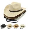 Men's Western Cowboy Hat Women's Tidal Beach Hat Sun Protection Big Brim Hat Summer Hat Sun Protection Straw Hat