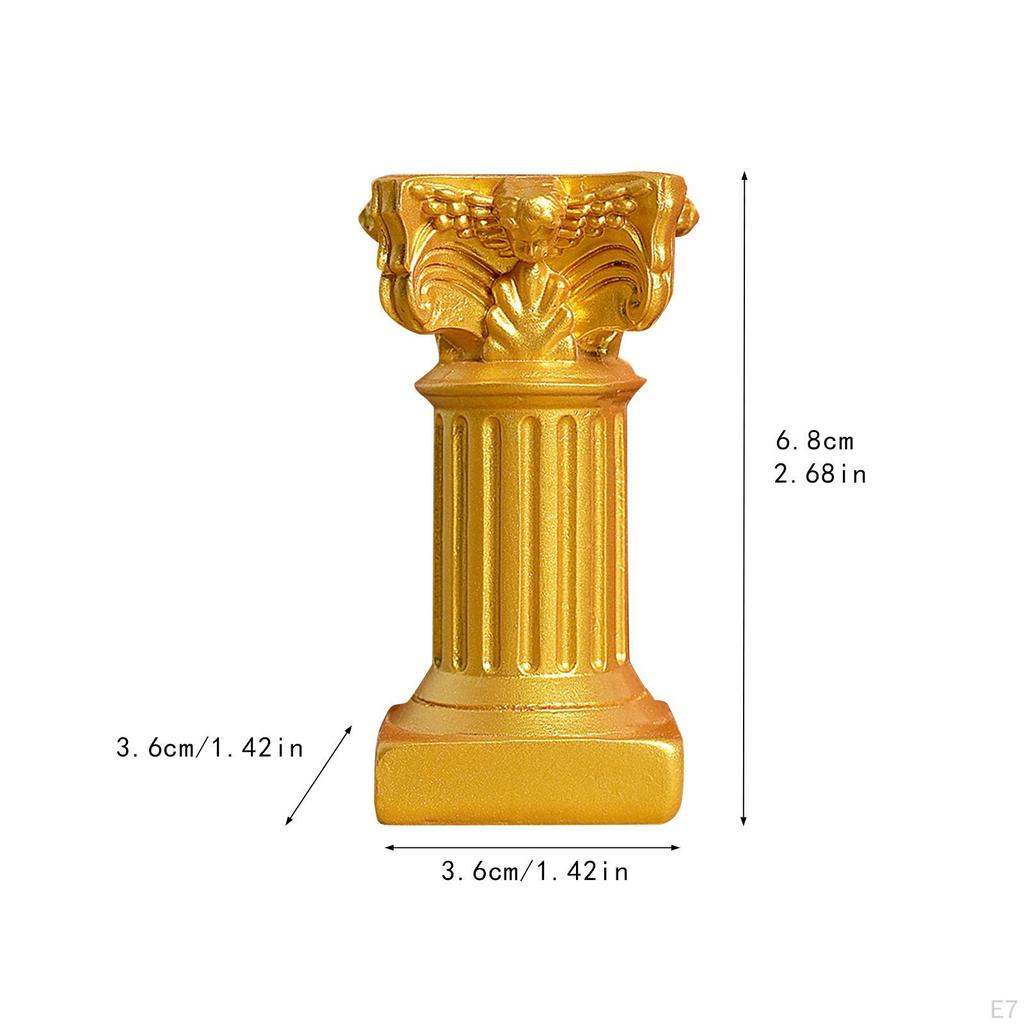 Classic Greek Statue,Mini Pillars ,Resin Crafts Household Office Desktop Decor,Garden Banquet Resin