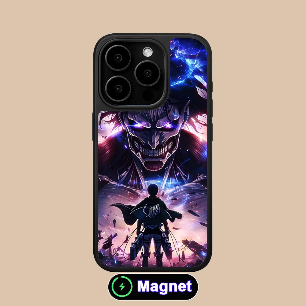 Чехол для мобильного телефона AOT Эрен Йегер, матовая поверхность, Magsafe, для iPhone 17 16 15 14 13 12 11 Air Pro Max Plus, цветная крышка
