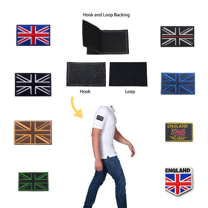 Уникальная и стильная вышитая нашивка с дизайном британского флага, размер 8*5 см