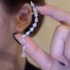 1 шт. Серьги с кисточками в холодном стиле Элегантные клипсы Серьги с цирконами Женский ювелирный аксессуар