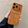 Деловой Кошелек-держатель для карт из ПУ-кожи Чехол-бампер для iPhone 17 Air 16 15 14 13 12 Pro Max Plus Ударопрочный Матовый ПК Мягкая крышка