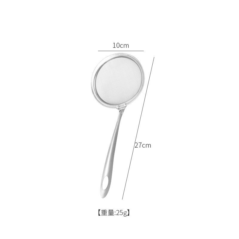 304 Stainless Steel Filter Oil Spoon 100 Mesh Filter Screen Household Hot Pot Foam Oil Partition Kitchen Filter Spoon