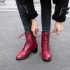 Женские короткие сапоги на высоком каблуке, осенне-зимние, удобные, универсальные, на толстом каблуке, повседневные короткие сапоги большого размера