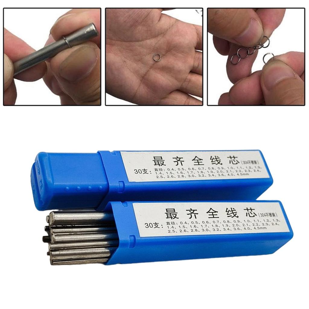 Набор из 30 намоточных стержней с проволочным сердечником Оправка для изготовления проволоки для различных проектов Y Сплошные намоточные стержни для Y-образной оплетки