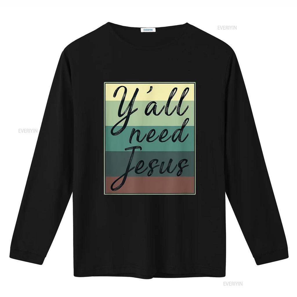 You All Need Jesus T Shirt vintage Washed Slightly Casual Comfortable Stylish fashion designer clothes Breathable graphic homme