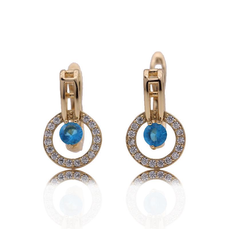 PATAYA Медные женские круглые серьги с искусственным цирконом