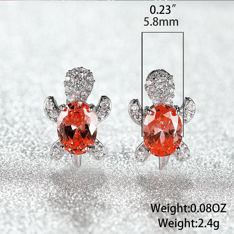 Tortoise Pendant Necklace Earring Set Niche Design Sense Female Jewelry