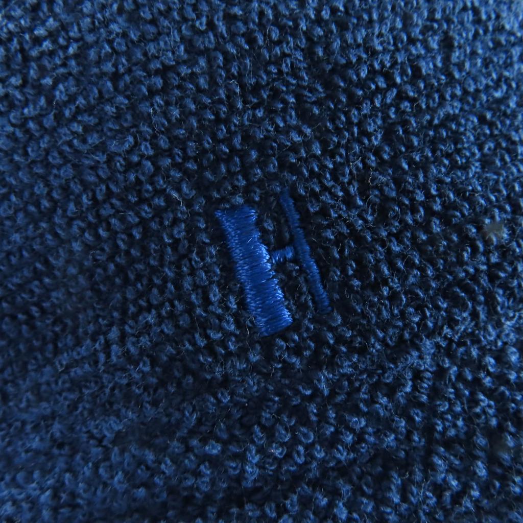 Pristine HERMES hat H logo embroidered bucket hat Navy cotton Women XS Used