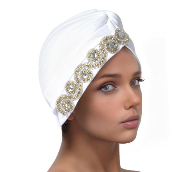 Женский платок на голову Эластичный обхват головы Дизайн с перекручиванием Шапка-тюрбан