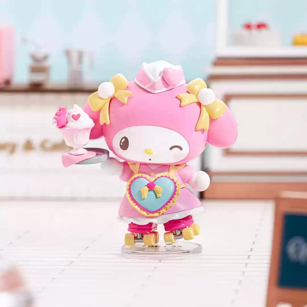 New Product Toptoy Sanrio Family Roller Skating Western Restaurant Series Handheld Cool Lomi Blind Box Trendy Birthday Gift