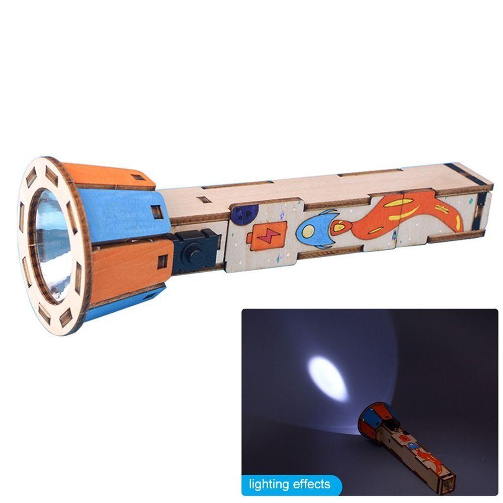 Physics Science DIY Flashlight Hands-On Assembly Technology Set Science Toys Kids Science