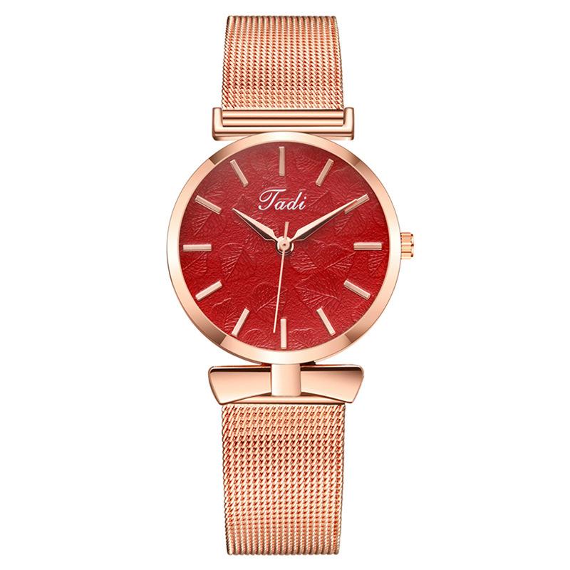 Модные женские часы с бантом, женские часы, сетчатый ремешок, кварцевые часы, женские часы