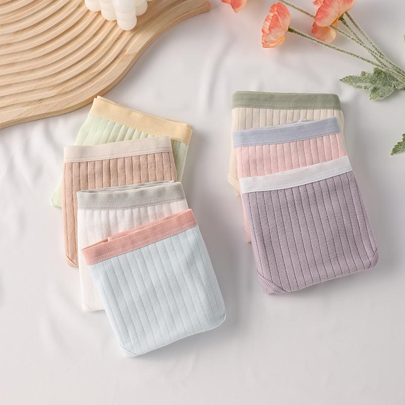 7Pcs Women's Panties Cotton Underwear Week Pants Girls Briefs Solid Panty Breathable Underpants Sexy Low Waist Female Lingerie