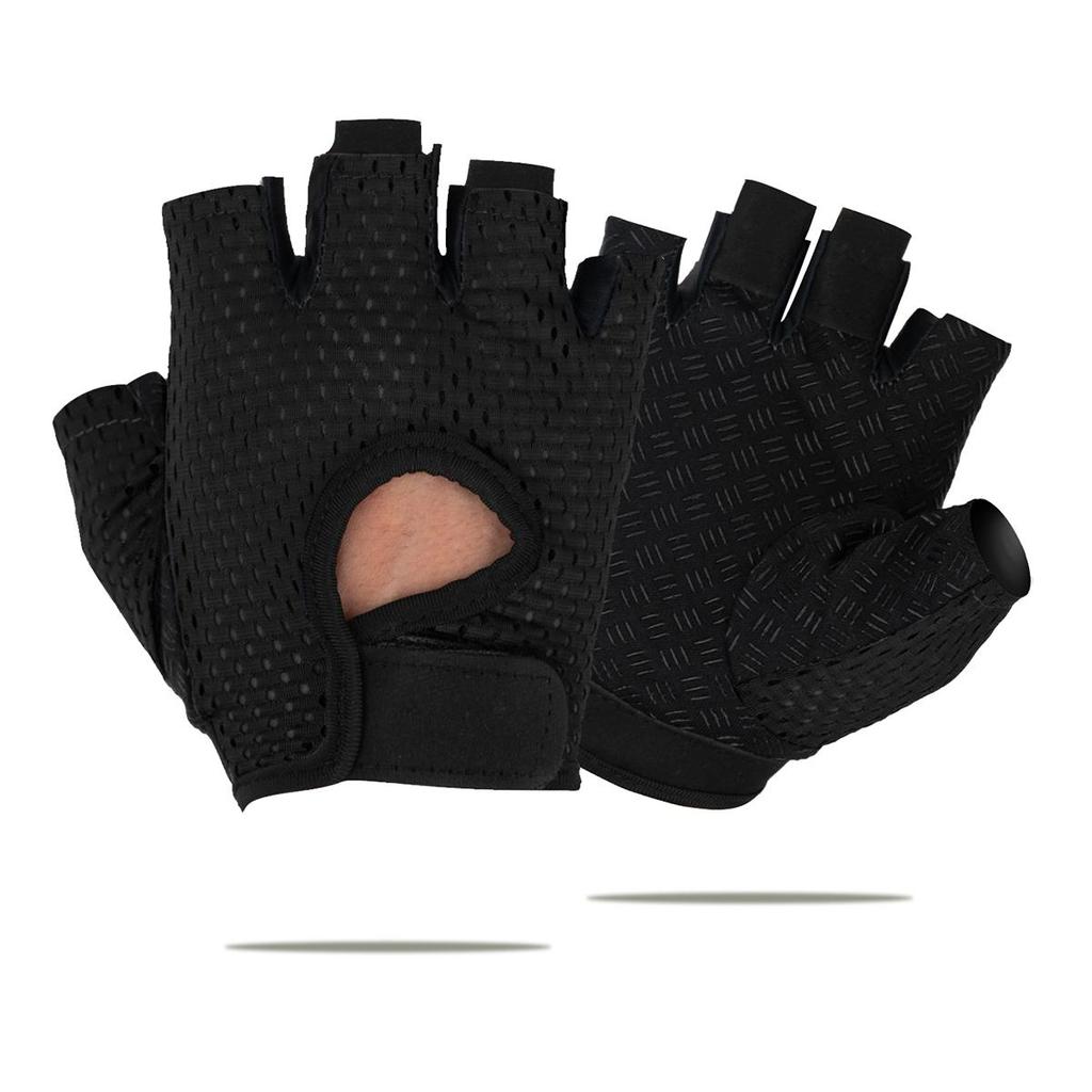 Спортивные перчатки для фитнеса для мужчин и женщин, тяжелой атлетики, дышащие, нескользящие, силиконовые, с полупальцами, для велоспорта