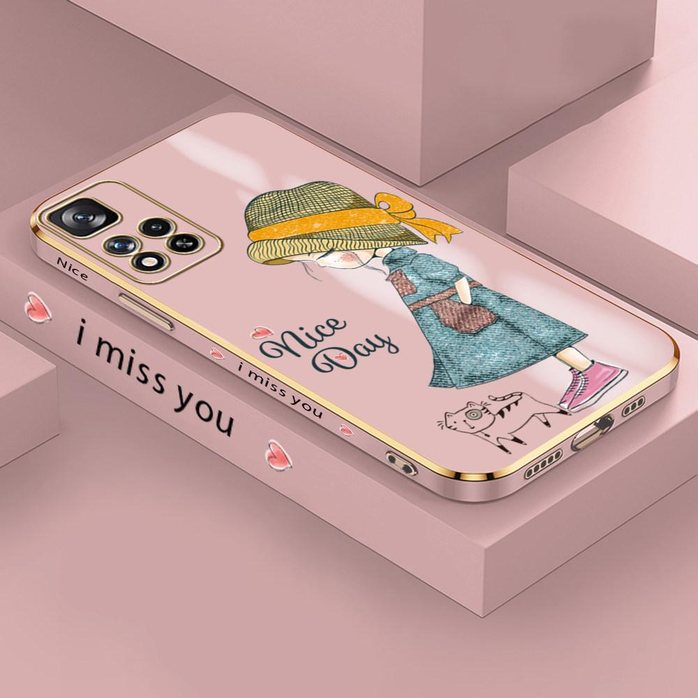 Для Redmi Note 13 Pro 12 Pro 12S 11 Pro 11S 10S OPPO A38 A77s A96 Realme C33 C65 OnePlus Lovely Girl Design мягкий чехол для телефона TPU