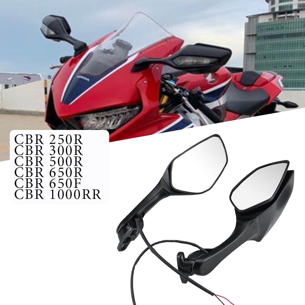 Зеркало заднего вида CBR 650R Для Honda CBR 250R 300R 500R 650R 650F 1000RR со светодиодным указателем поворота боковое зеркало