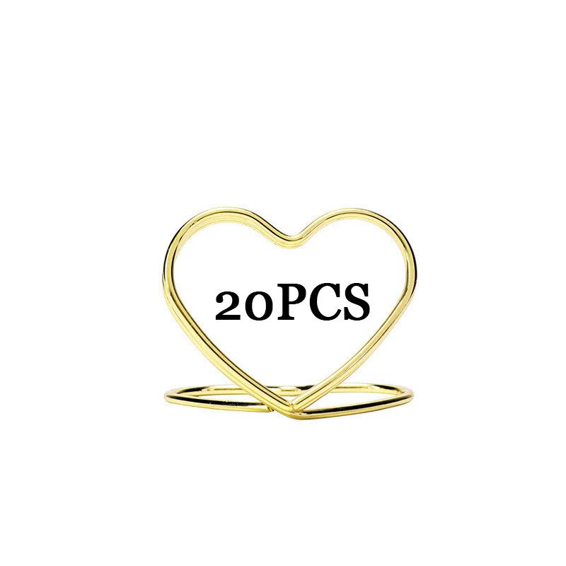 WTEMPO Свадебные держатели для рассадочных карточек на стол Сердце Держатели номеров свадебных столов Мини подставки для фотокарточек для вечеринки в честь помолвки Вертикальный держатель для этикеток