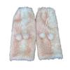 Spotted Fuzzy Leg Warmers Cute Deer Hood with Lace Women Fluffy Boot Cuff Shoe Cover Furry Leg Warmers with Pompom for Winter Party Street Dating Wear