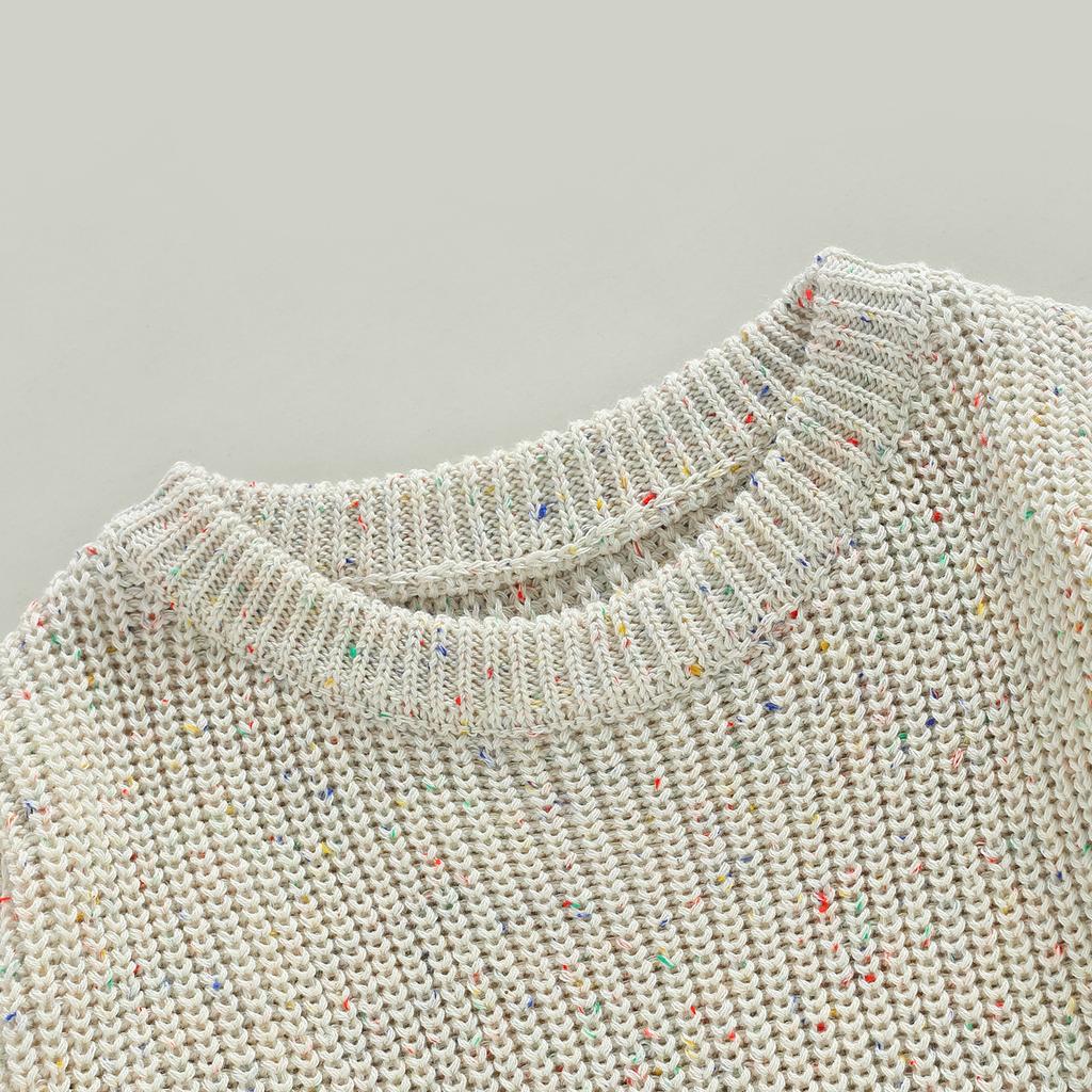 Детский комбинезон на осень-зиму, цветной в горошек, с длинными рукавами и круглым вырезом