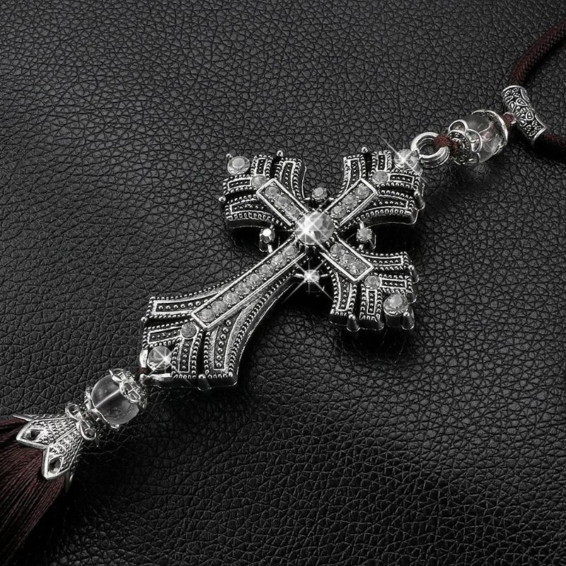 Металлический крест, зеркало заднего вида автомобиля, подвеска для автомобиля, подвесные автомобильные аксессуары, украшения для автомобилей