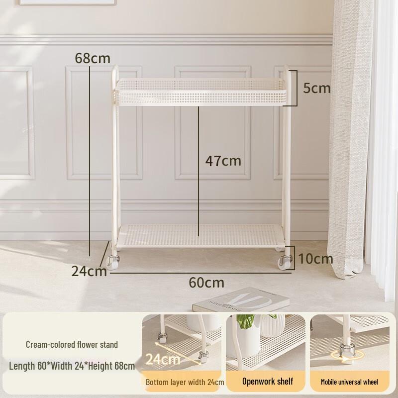 Simple Movable Wrought Iron Plant Stand