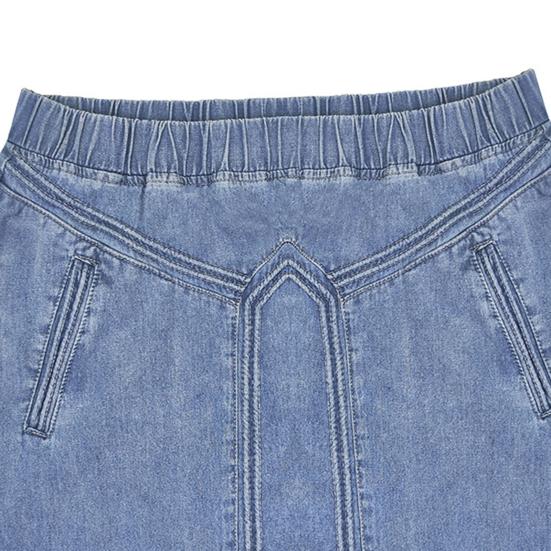 Женская юбка однотонная эластичная талия рваная ретро свободная летняя юбка на каждый день