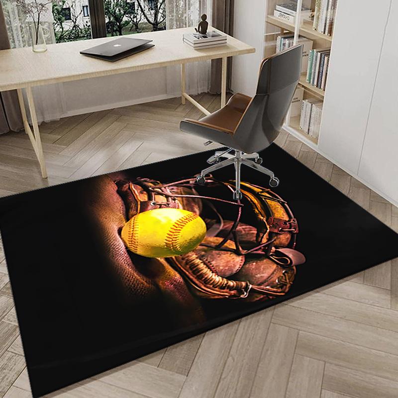 Baseball Passion And Heritage Carpet, Chair Rug,Rug for Office Bedroom living rooms, Doormat decor Fan Gift Christmas Gift