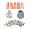 22 Pcs Set Plasma Cutter Electrode Tip Kit Brass Electrodes Tips Shield Cap and Standoff Guide for PT60