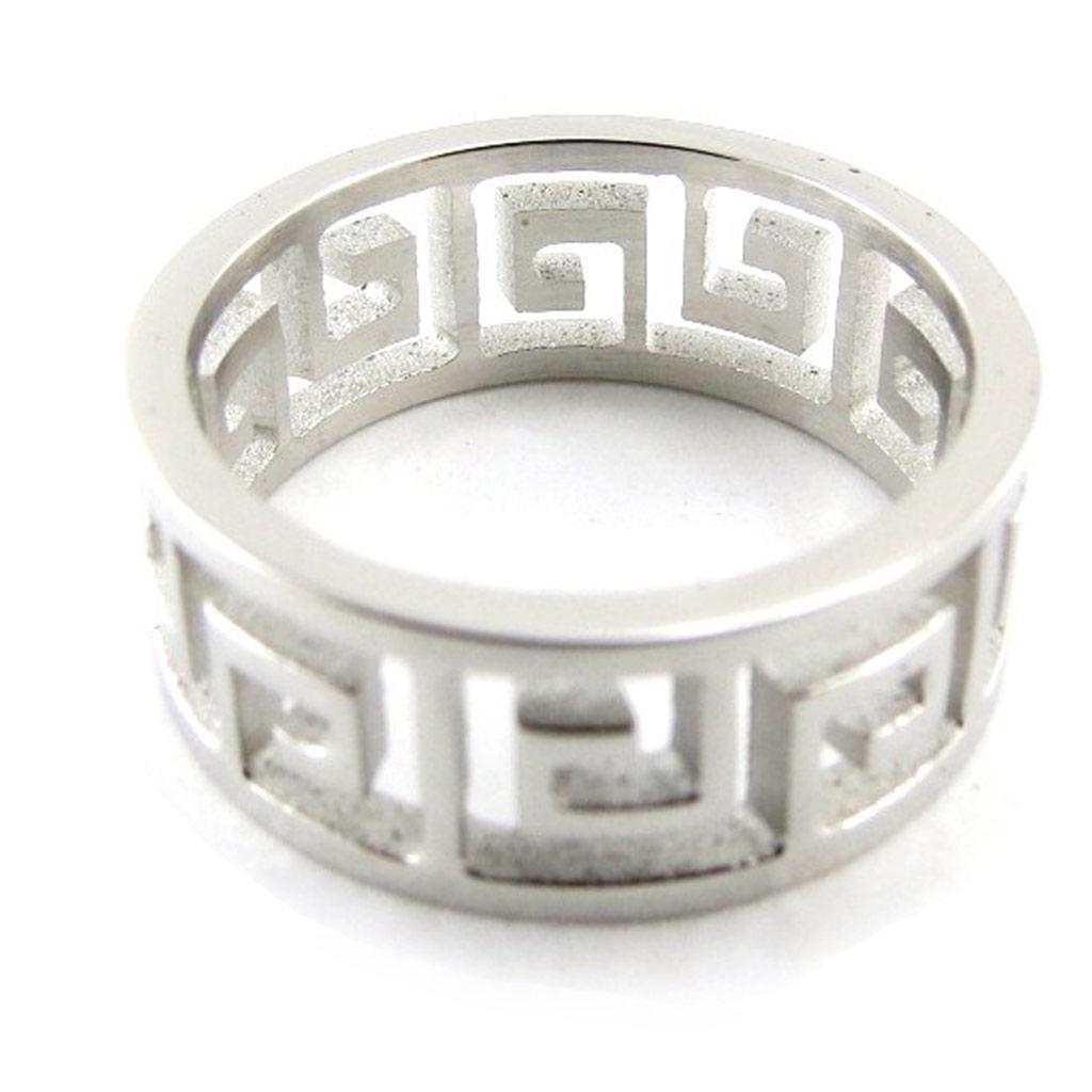 Стальное кольцо "Зевс" серебро - 7 мм