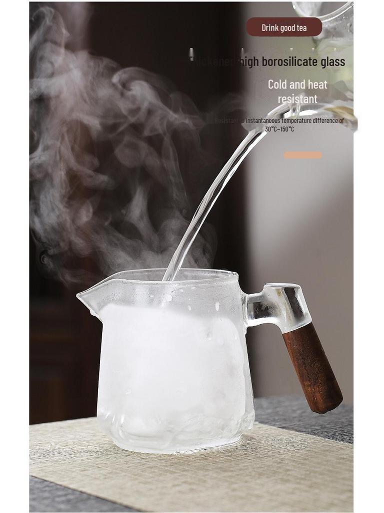 Стеклянный чайник с фильтром и боковой ручкой, устойчивый к высоким температурам, для использования в офисе или заваривания цветочного чая