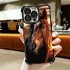 Ферганская лошадь Животное Покрытие Чехол для телефона Для iPhone 16 17 Pro Max Air 16E 14 15 Plus 12 13 Mini Противоударный Чехол с подушкой безопасности
