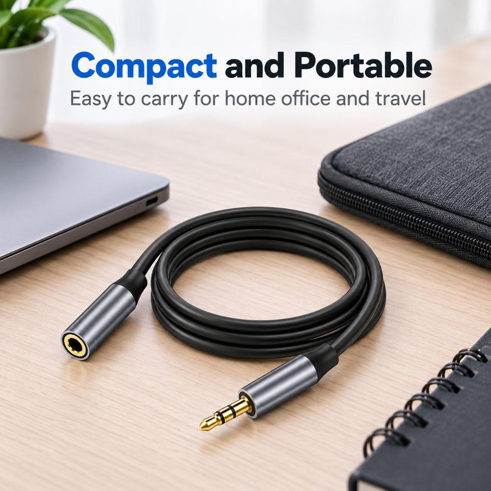 Stereo 3.5mm Audio Extension Cable Straight Plug Audio Extension Cord Speaker Connection