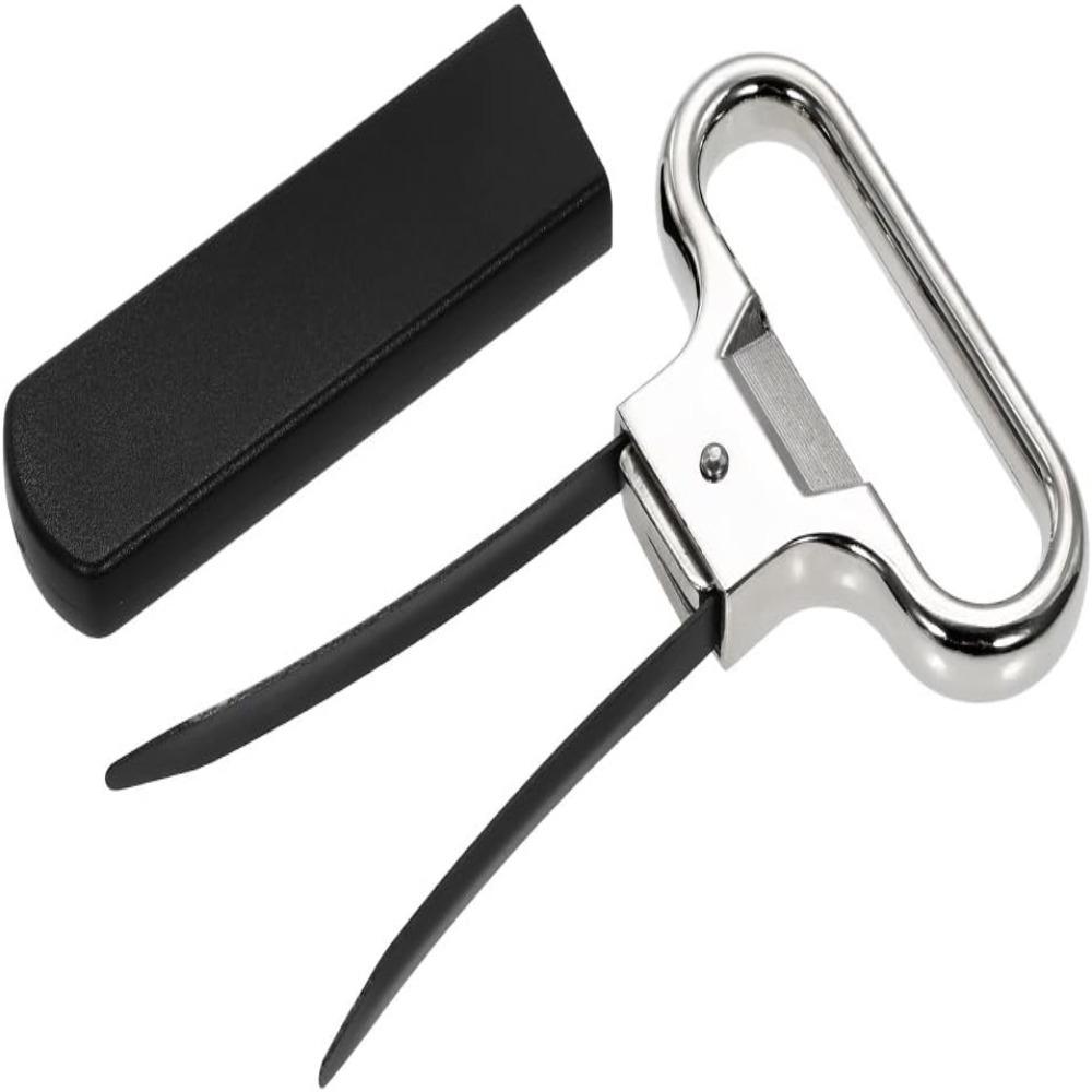 2pcs Two-Prong Design Wine Bottle Opener Easy Cork Remover Old Wine Corkscrew Remover Home