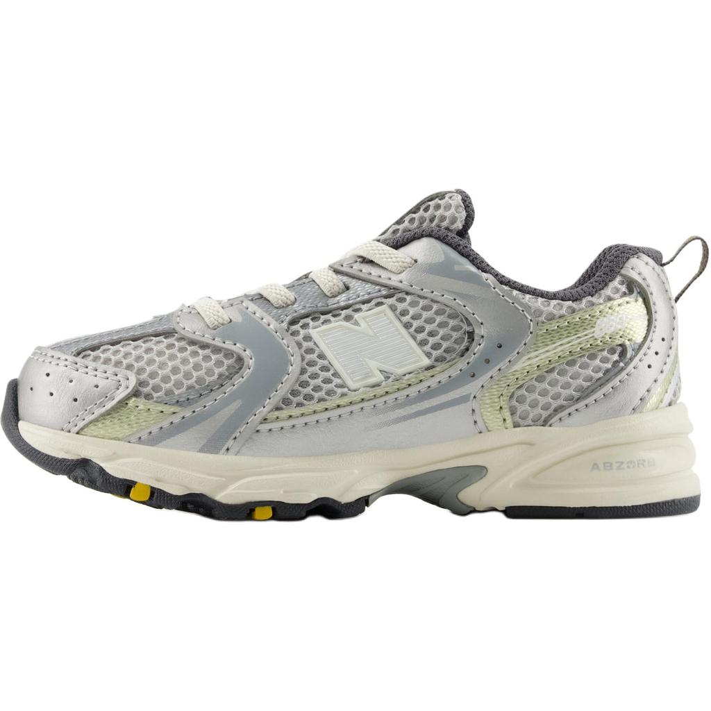 New Balance NB Износостойкие Низкие Детские Повседневные Кроссовки Светло-серый Серебристый Для Младенцев И Малышей IZ530KMW