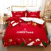 Комплект пододеяльников с цифровой печатью в рождественском стиле - полиэстер - декор спальни - 1 покрывало + 2 наволочки (нет подушки)