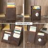 CONTACT'S Genuine Leather Card Holder for Men Aluminum Alloy Wallets with Airtag Slot RFID Blocking Anti-theft Card Wallet Magic Wallet