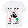 Футболки Capybara Is Calling для женщин, забавные футболки с капибарой, грызуном, животным, для любителей юмора, летняя одежда с коротким рукавом
