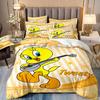 3D Цифровая печать Вешалка Постельное белье Твитти Одеяло Наволочка из трех частей