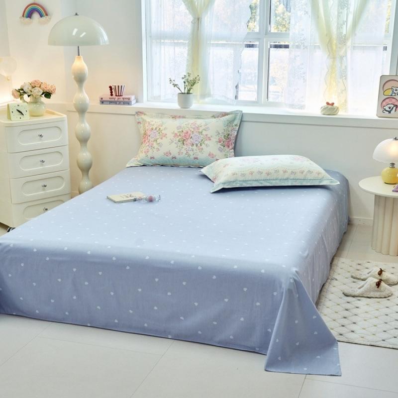 Хлопковая простыня цельная 100 хлопок стеганое одеяло односпальное твил студенческое общежитие односпальное двуспальное домашнее хозяйство чистый хлопок накладка производитель оптом