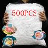 500/200/100PCS Saran Wrap Disposable Food Cover Food Grade Fruit Vegetable Storage Bag Elastic Plastic Bag Kitchen Fresh Keeping Bag