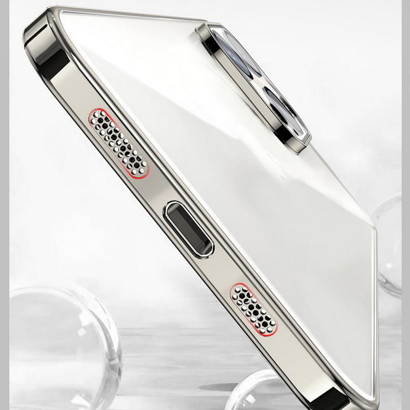 Прозрачный жесткий корпус телефона для iPhone 15 Pro 14 13 Pro Max 12 11 15, роскошная цветная рамка, противоударное стекло, защитный чехол для объектива