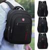 Men Backpack Large Capacity Waterproof Zipper Closure Good Load-bearing Adjustable Strap Oxford