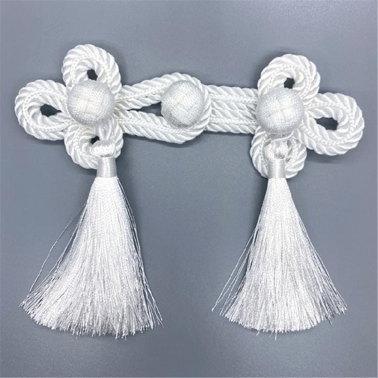 Three Leaves Fringe Knot Buttons Chinese Clothing Decorative Sewing Accessories