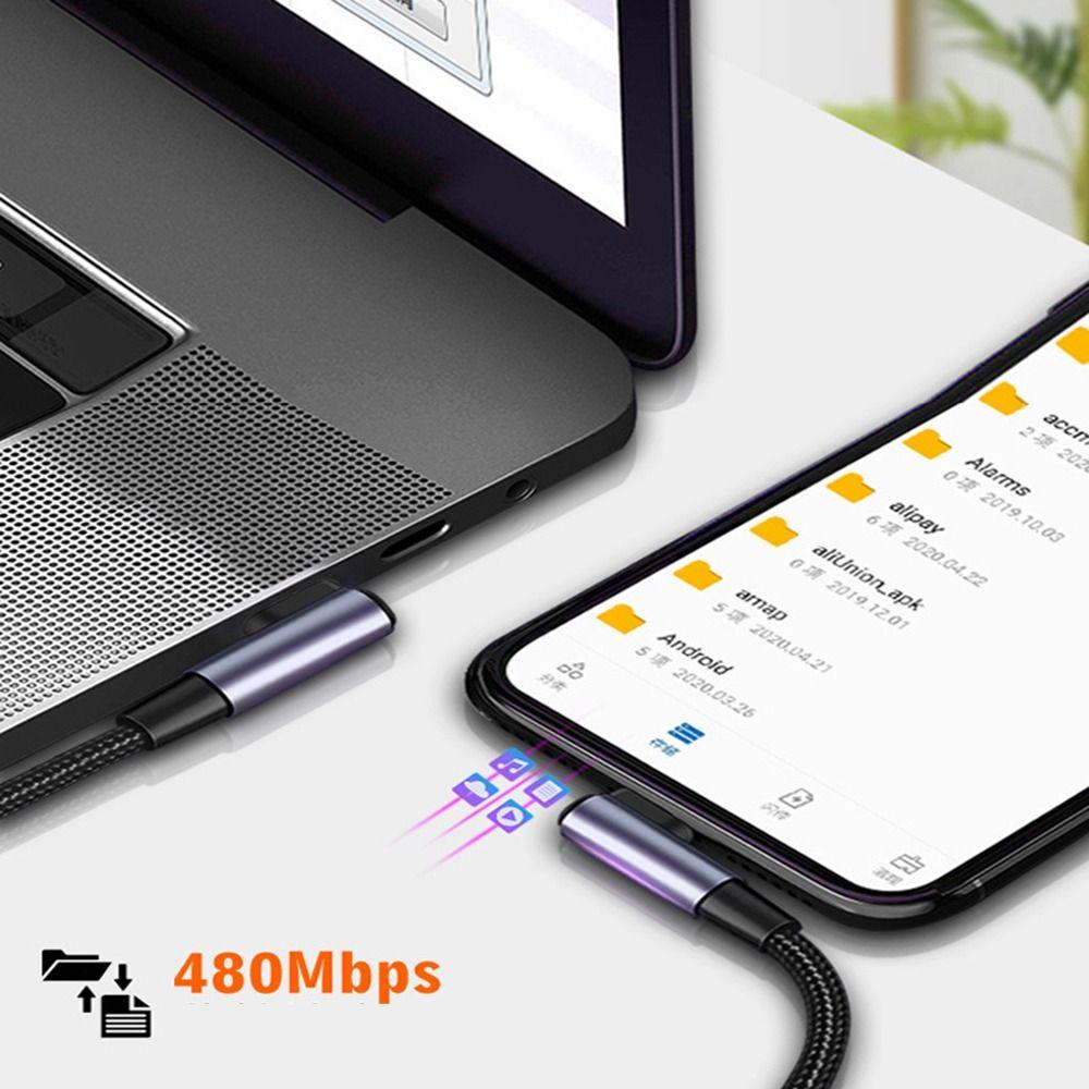 Ноутбук Мобильный телефон 20 В 5 А Двойной коленчатый PD 100 Вт USB C на USB Type C Кабель для быстрой зарядки Линия передачи данных